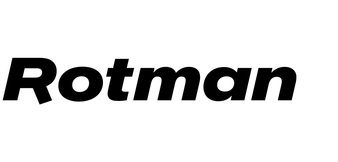 Black bold text spelling “Rotman” on a white background.