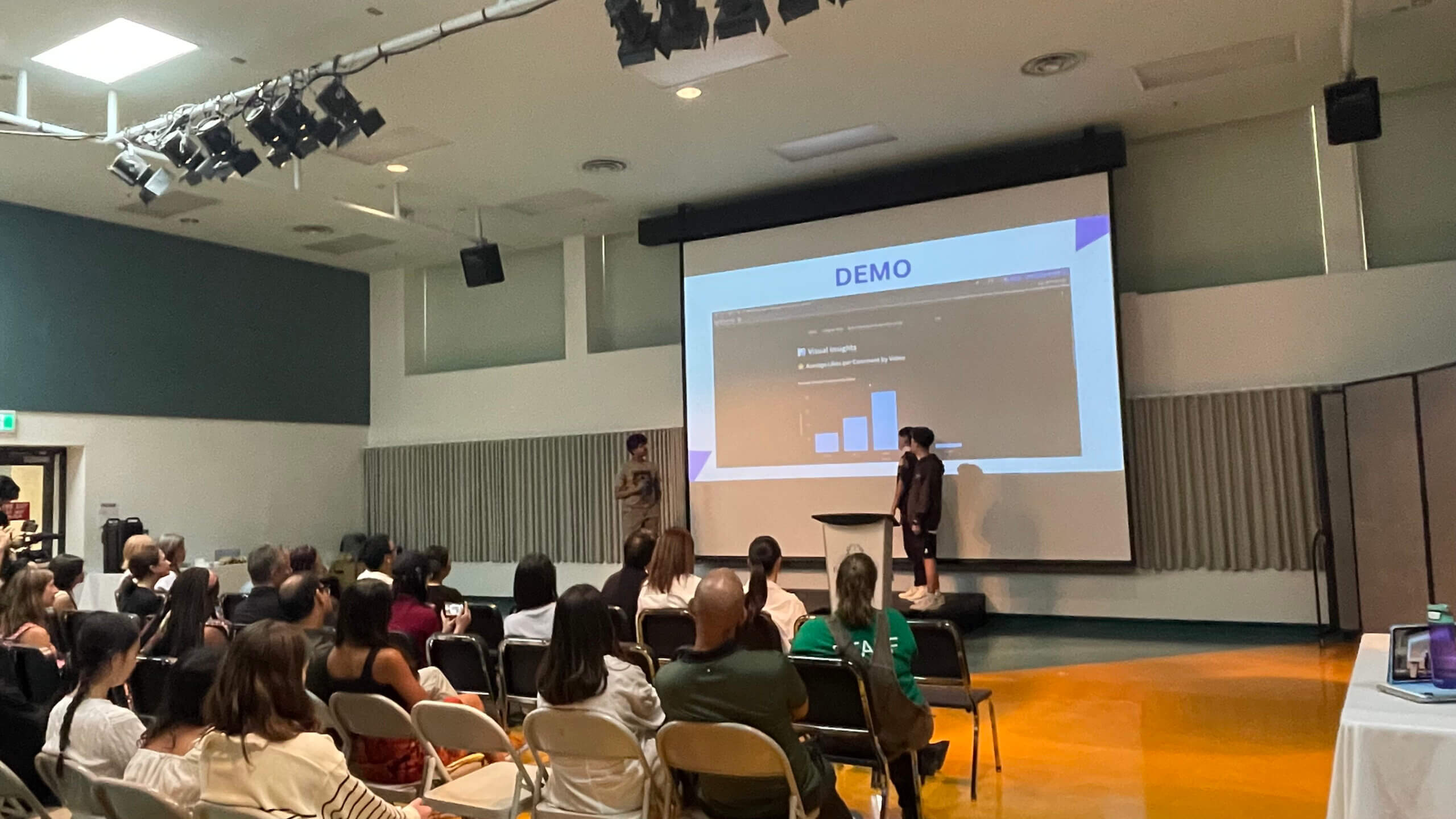 Students pitch to community members